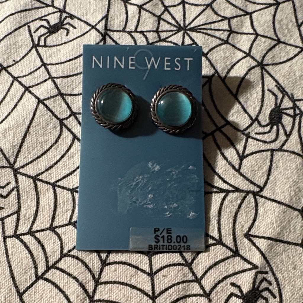 Nine West Teal Stud Earrings